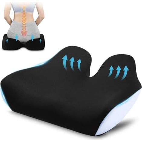 Coussin de bureau en mousse mémoire, portable, pour coccyx, soulage fatigue et douleur au travail. (1/5)