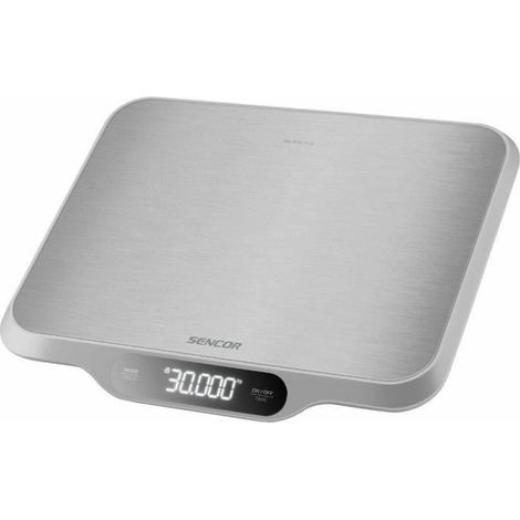 Sencor SKS 7300 balanza de cocina plateada precisión 30 kg