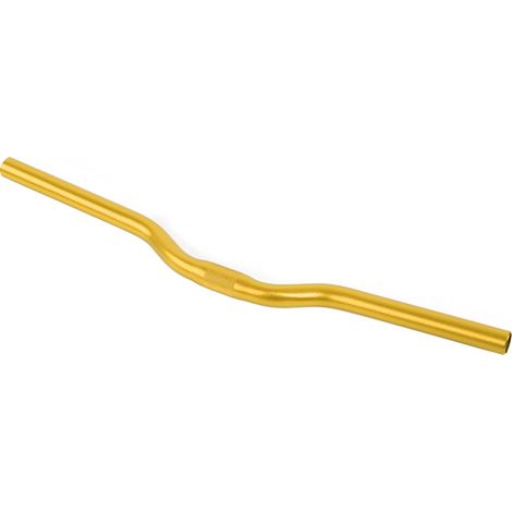 Guidon relevé en aluminium pour vélo de route à pignon fixe, 25,4 mm x 520 mm (doré) (1/5)