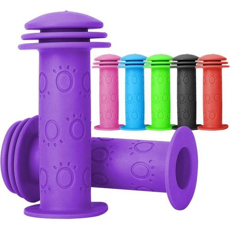 Poignées de vélo enfant 22mm, 105mm, anti-choc, TPR, pour trottinette, draisienne (1/5)