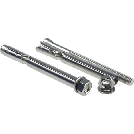 Kit de fixations RS PRO, en Acier Inoxydable, 10mm x 100mm ( Prix pour Paquet de 10 )