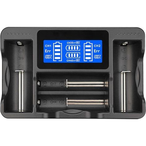 Chargeur de Batterie LCD pour 18650 18500 18350 17670 17500 16340 14500 10440 3.7V