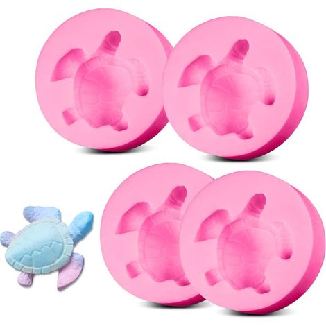 Moule en silicone en forme de tortue 4PCS