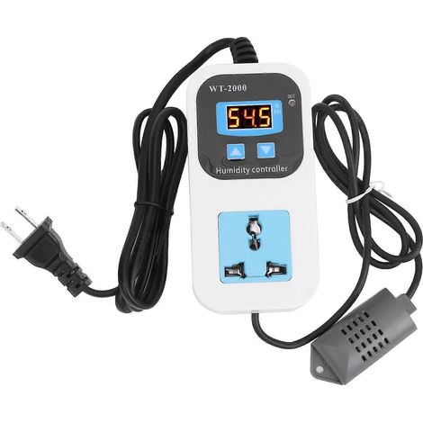 Contrôleur humidité numérique - Prise pré-câblée - Pour reptile/greenhouse - Humidificateur/déshumidificateur (1/5)