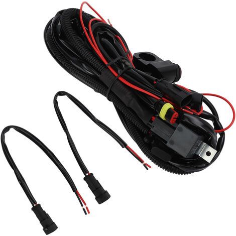 Harnais de commutateur de phare antibrouillard LED pour guidon de moto, étanche, pour ATV, Dirt Bike, 1.6M/1,75 yd (1/5)