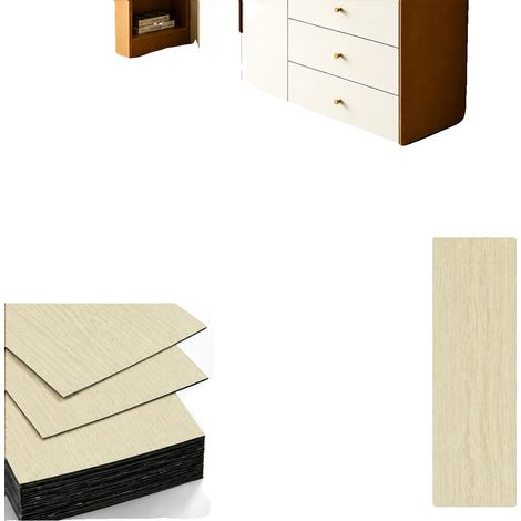 Piastrelle autoadesive per pavimenti, impermeabili, facili da installare, 04 Stile 60x15cm 30 pezzi, 60PCS-a (1/2)