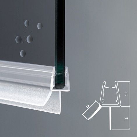 Guarnizione Box Doccia con Gocciolatoio  Vetro 6mm 8mm EC-204 (100 cm)