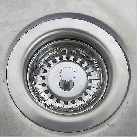 Crépine d'évier 79 mm, bouchon d'évier en acier inoxydable, lot de 2 crépines, filtre de bouchon de crépine réglable en hauteur (1/3)