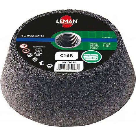 Boite de 5 meules boisseau bakélite pour pierre Expert ø 130/100 Grain 80 Ep. 55mm