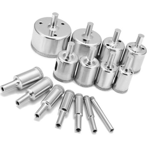 15-teiliges Diamantbohrer-Set, praktisches Schnellbohrer-Set für Glas, Marmor, Granit, Stein und Keramik, 315 g (1/5)