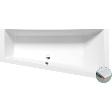ANDRA R SLIM Bain asymétrique 170x90x45cm, blanc