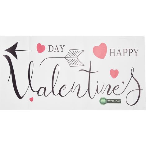 Autocollant mural décoratif lettres anglaises PVC adhésif Saint-Valentin papier peint salon canapé bureau étude fond mur (1/5)