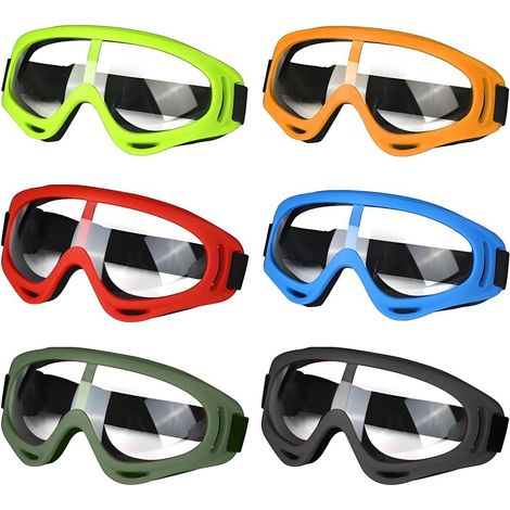 6 Pcs Kids Safety Goggles Motorcycle Goggles Windproof Eyewear Adjustable Safety Goggles for Laboratory Cycling Skiing Activities (1/5)