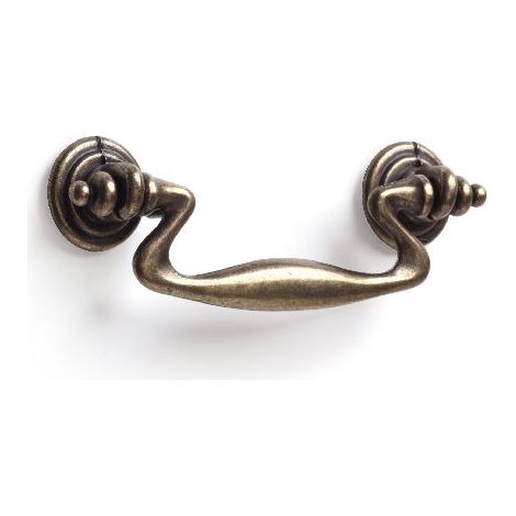 Asa en zamak con acabado cuero, dimensiones: 83x32x14mm, entrepuntos: 64mm -