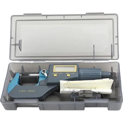 Micromètre Micromètre numérique Micromaster 0-25 mm 0,001 mm Micromètre extérieur électronique Outils de mesure à pointe en carbure Pied à coulisse (1/5)