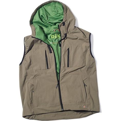 Chaqueta de trabajo Gold con capucha de poliéster y elastano resistente al agua DIKE M Masilla