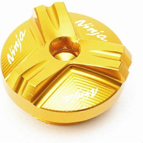 Convient aux Kawasaki Ninja ZX10R ZX6R ZX14R NINJA250, cache-vis d'huile en alliage d'aluminium modifié (doré) (1/5)