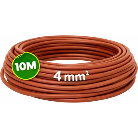 WEBMATEL Cable Eléctrico Flexible 4 mm² 10 m H07Z1-K Unipolar Libre Halógenos Marrón (1/5)
