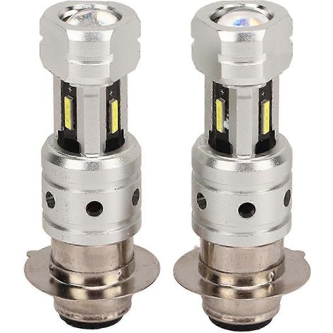 Ampoule LED H6 H6M P15D pour moto, double lentille optique, 100 W, ultra-lumineuse, pour phare de quad ou SSV, lumière blanche 6000 K (1/5)