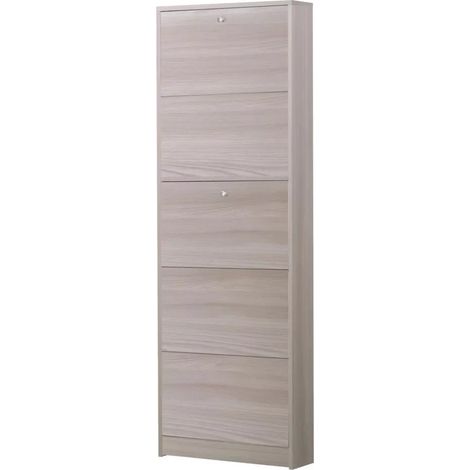 scarpiera olmo con 5 ante, 62x182x18 cm (1/2)