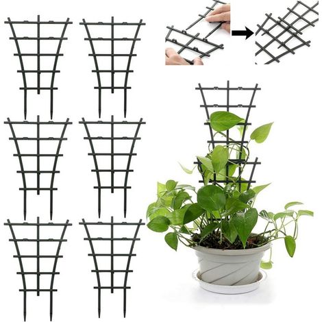 6 Pièces Tuteur Plante Grimpante, pour Plantes Grimpantes Empilables Résistants à lUsure, Solide et Robuste, Réutilisables à Long Terme, Aide Les Plantes à Pousser Sainement (1/4)