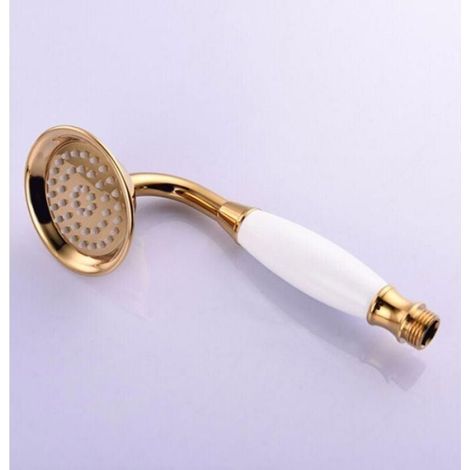 Pommeau De Douche - Laiton H59 Et Céramique - Finition Or Titane - Interface Universelle À 4 Points - 1 Pièce (1/3)