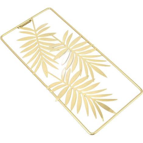 Murs métalliques d'or Art 3D sculpture platine de style nordique 29,5 x 14,5 cm chambre à coucher salon (1/5)