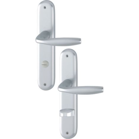 HOPPE  guarnición  de  placa  larga  NY  1810/273P  Aluminio  F1  SK/OL  78mm  DIN  Izquierda/Derecha  -  3272941 (1/2)
