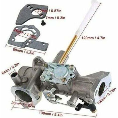 Carburatore di ricambio per motori Briggs & Stratton, codici articolo 498298, 692784, 495951, 492611, 495426, 490533, adatto per motori da 5 CV. (1/3)