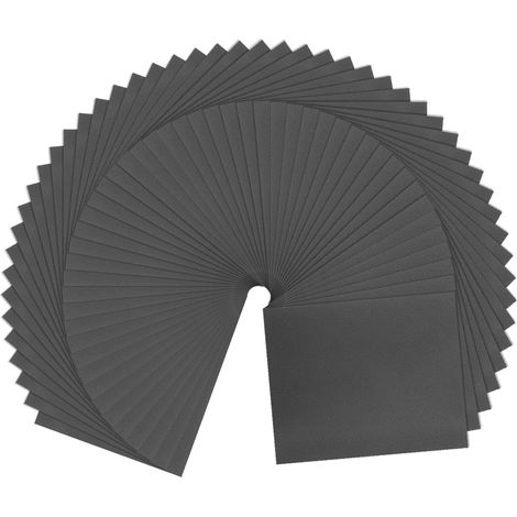 50 Feuilles De Papier De Verre Grain 360 9 x 11 Pouces Résistant À L'Eau Support En Carbure De Silicium Abrasif Pour Finition Sur Bois, Ponçage De Métal, Polissage Automobile (1/5)