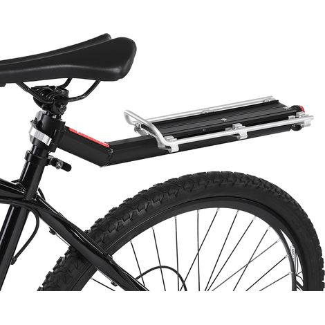 Porte-bagages arrière pour VTT, support de selle en alliage d'aluminium noir. (1/5)
