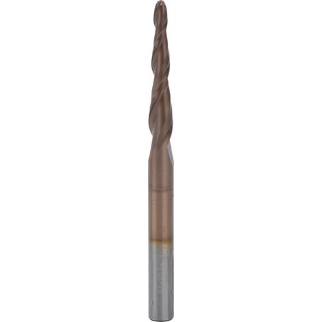 Fraise conique hémisphérique robuste, surface propre et brillante, gravure précise, R0.75x30.5xD6x75mm, outil durable pour bois et métal. (1/5)