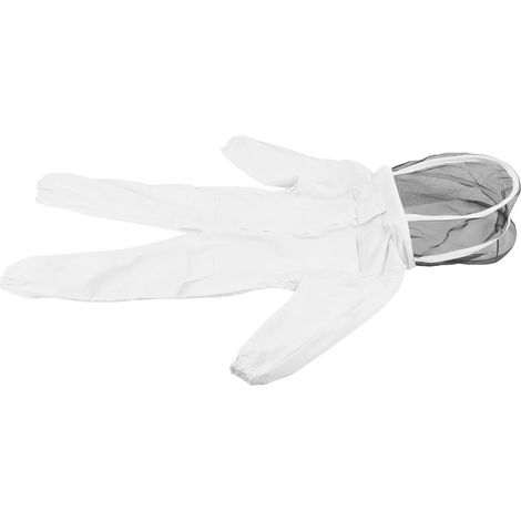 Combinaison de protection apicole pour enfants avec voile intégré - Taille M Blanche