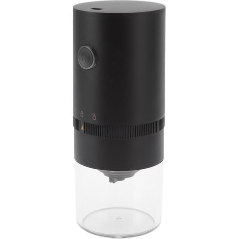 Elektrische Kaffeemühle mit USB-Anschluss, schwarz, einfach zu bedienen, ideal für Zuhause, Camping und Reisen (3,7 V, 13 W). (1/5)