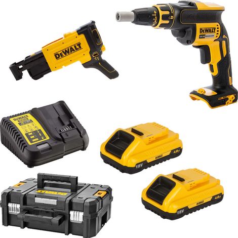 DeWALT DCF620 18V XR Collated Drywall Screwgun Autofeed With 2x4Ah Batteries (1/3)