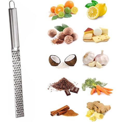 Gemüseschäler aus Edelstahl, Küchenreibe, robuste Käsereibe für Zwiebeln und Ingwer (1/5)