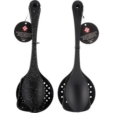 Juego de 3 cucharones de nylon negro (1/3)