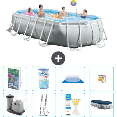 Prism Frame Pool Oval - 503x274x122 cm - 9-teilig S541