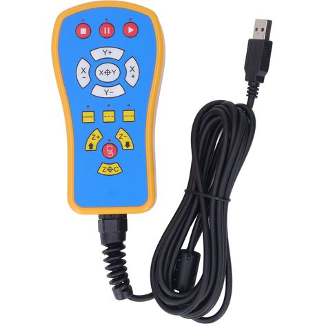 Poignée de contrôle universelle USB pour machine CNC 3 axes, graveur de gravure, compatible NCSTUDIO, manette de commande précise pour fraisage et découpe, outil de contrôle d'usinage polyvalent. (1/5)