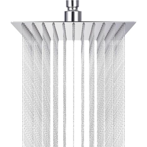 LaBlanc - Pommeau de Douche Carré 10 Pouces Tete de Douche Pluie Pommeau de Douche Carré en Acier Inoxydable 304 Pomme de Douche au Plafond Rotatif 360°, Facile à Installer et à Nettoyer, 25 cm (1/5)