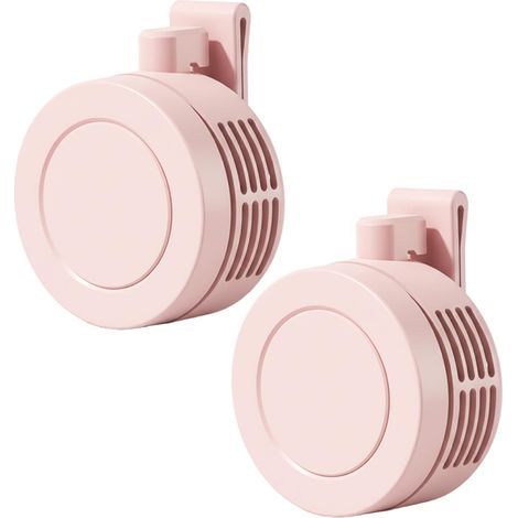 Mini ventilateur portable, 2 ventilateurs de ceinture ultra silencieux avec clip flexible pour chemise et taille, mini ventilateurs sans lame à 3 vitesses pour bureau, voyage, extérieur (Style 2 (1/5)