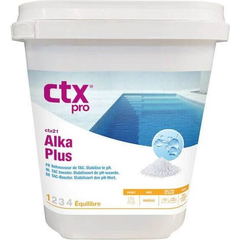 Augmentateur d'alcalinité TAC 6 kg – Stabilise le pH – Prévient la corrosion – Formule à dissolution rapide – Compatible tous types de piscines – CTX