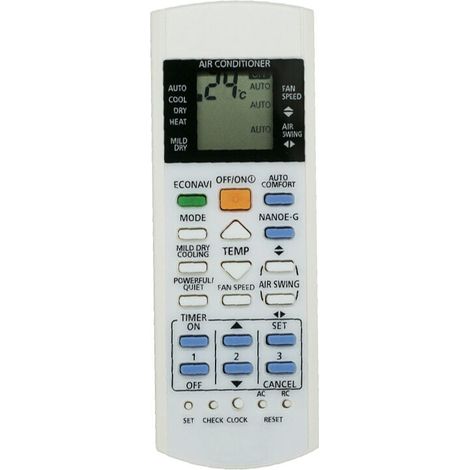 Panasonic Klimaanlagen-Fernbedienung, weiße ABS-Ersatzfernbedienung für Klimaanlagen A75C3300 3208 3706 3708 3883 3935 (1/4)