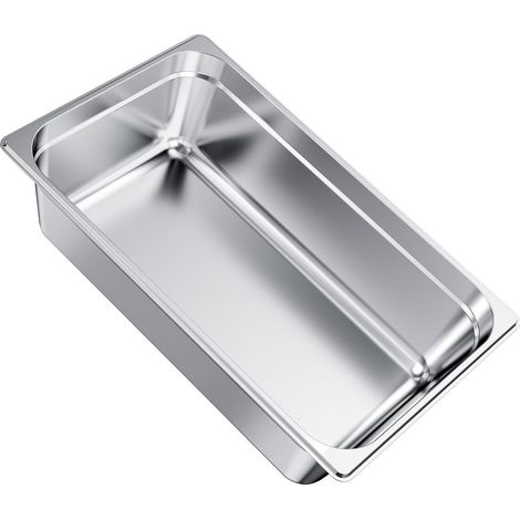 Bac à vapeur de table en acier inoxydable, profondeur 145 mm et 20,5 L, anti-blocage et antirouille pour restauration, à l'unité (1/5)
