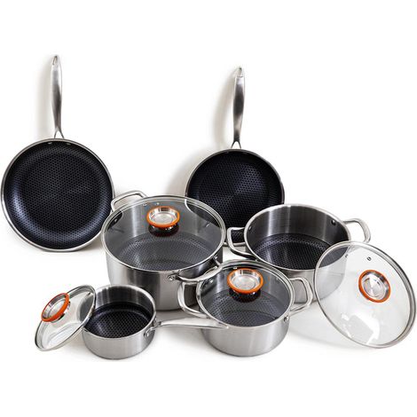 LAGUIOLE CUISSON - Set de 10 pièces triplex - "BlackSteel" (1/5)