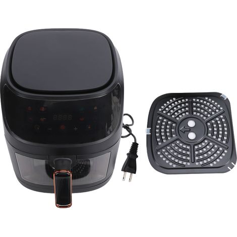 Friteuse de 8 L et 2400 W avec hublot, affichage numérique tactile, sans huile, idéale pour la cuisine domestique. Température réglable de 80 à 200 °C. (1/5)