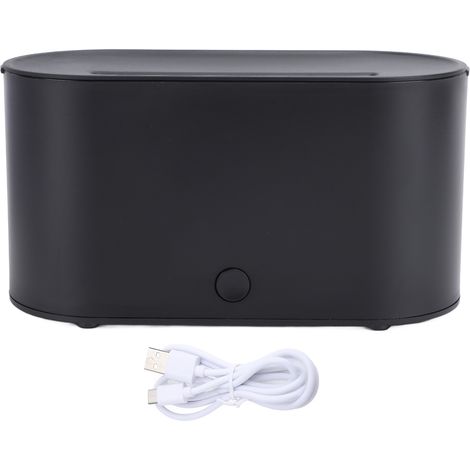 Diffuseur d'huiles essentielles à flamme colorée, humidificateur et 7 couleurs de flamme. Silencieux, il est idéal pour la maison et le bureau. Arrêt automatique. Capacité : 130 ml. Alimentation USB. (1/5)