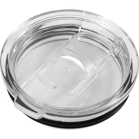 Couvercle anti-éclaboussures transparent de 590 ml (20 oz) avec fermeture coulissante pour gobelet. (1/4)