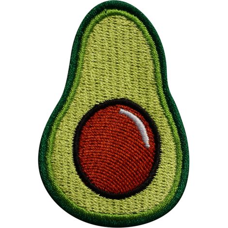Avocado-Aufnäher – eine kleine Frucht mit einem riesigen Kern – zum Aufbügeln/Heißsiegeln – gestickter Aufnäher/Abzeichen/Emblem