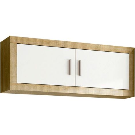Módulo alto Nuka 2 puertas Cambria - Blanco (ancho) x 46cm (alto) (1/5)